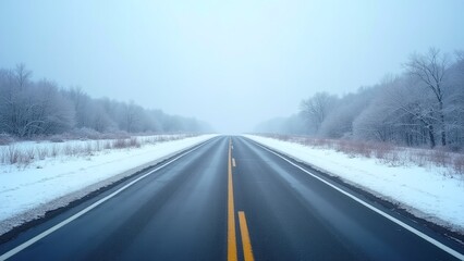 Straight highway road