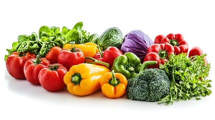 Vegetables isolated on a white background