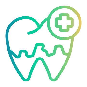 odontolith Line Gradient Icon