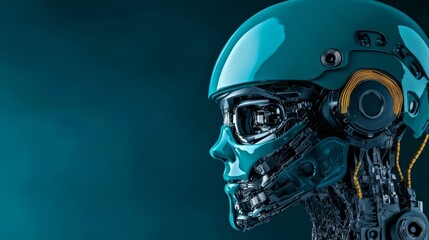 Cybernetic humanoid robot head processing multilingual text for advanced language understanding