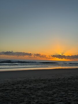sunset over the sea