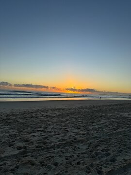 sunset on the beach