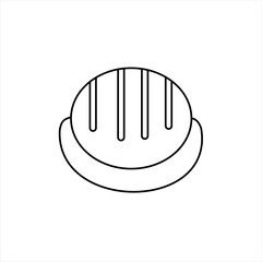 Vector Outline of a Safety Helmet – Construction and Industrial Protection