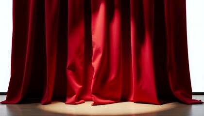 Deep Red Theater Curtains and Bright Stage: A Dramatic Setting