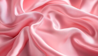 Fototapeta premium Soft Pink Satin Fabric Drape