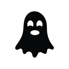 Halloween animated ghost silhouette design