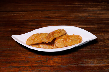 Comforting fried snacks rustic kitchen photography in a warm atmosphere