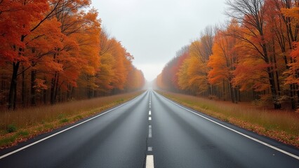 Straight highway road