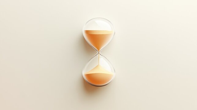 Time Flowing Through an Hourglass A Symbol of Passing Moments and Urgency