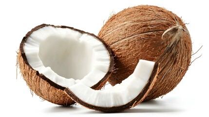 coconut on a white background