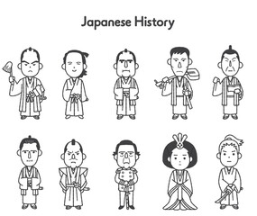 日本史全身イラスト 江戸時代幕末