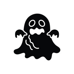 Fototapeta premium Halloween animated ghost silhouette design