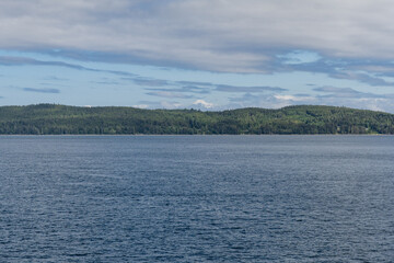 strait between islands north of Vancouver island the coast of the island view from Malcolm island