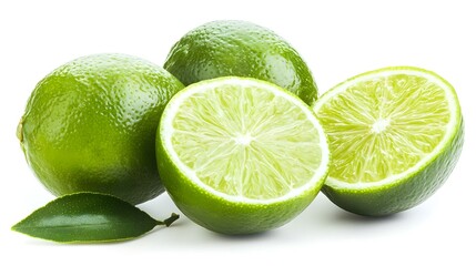 Fresh lime isolated on white