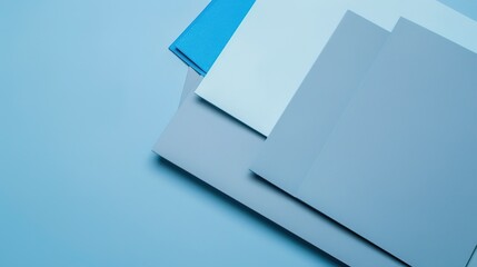 Fototapeta premium Blue_brochure_cover_display_board_background_blue