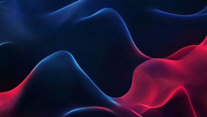 Obraz premium Abstract glowing wavy lines in dark space