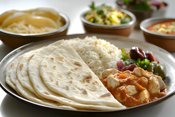 traditional Saudi Arabian meal featuring three iconic dishes from the central Najd region