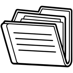 vector illustration of a folder with document