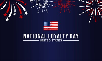 National Loyalty Day with USA flag and typography. Celebrating the National Loyalty Day , vektor ilustration