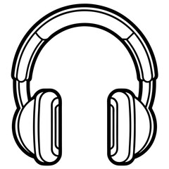vector illustration of a headphones 