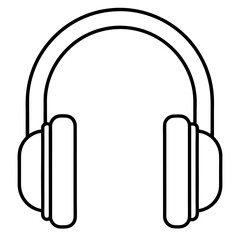 vector illustration of a headphones 