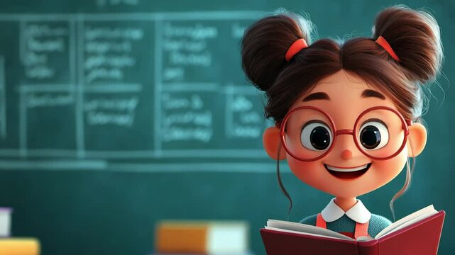 cartoon character cute Teacher jobs Videos 4K