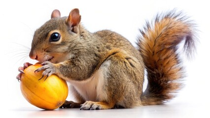 Obraz premium squirrel eating nut