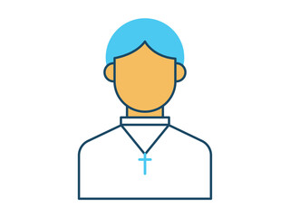 Pastor icon. Profession vector icon concept. Simple vector line icon.