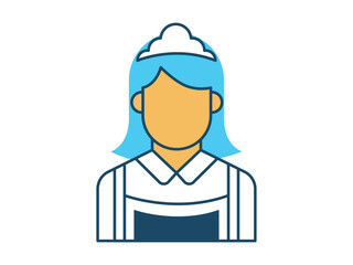 Maid icon. Profession vector icon concept. Simple vector line icon.