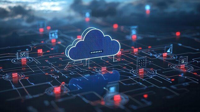 of a complex interconnected network of cloud based hosting services and digital infrastructure
