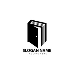 door book logo design vector
