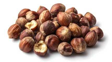 Obraz premium hazelnuts isolated on white background