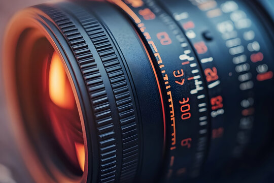 Closeup Camera Lens 3D Render