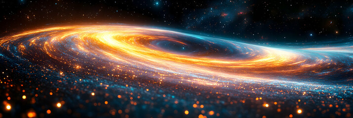 Obraz premium Cosmic Nebula 3D Illustration