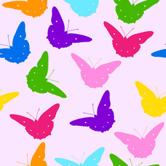 colorful seamless butterfly pattern