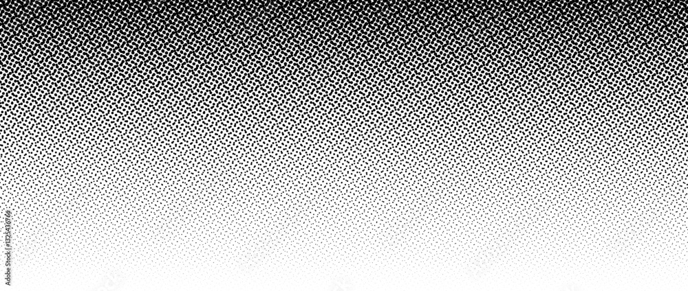 Poster black halftone gradient background. fading overlapping dotted half tone texture. vanishing alternati