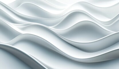 Obraz premium Abstract white wavy folds (2)