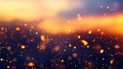 Fiery embers and golden sparks floating through a midnight sky like mystical fireflies