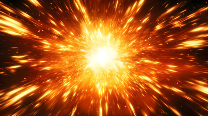 Deep space firestorm raging with intense bursts of light and dark shadows