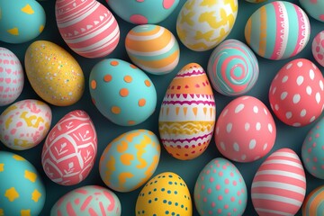 A Kaleidoscope of Easter: A Vivid Collection of Patterned Eggs