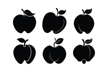 Cashew Apple – Anacardium occidentale fruits silhouette and line art vector illustration