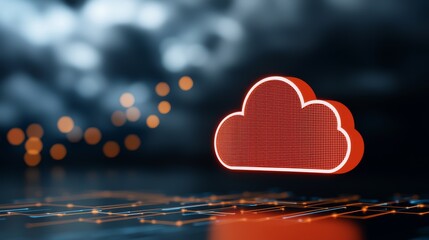 Cloud computing innovation digital space technology visualization virtual environment dynamic view