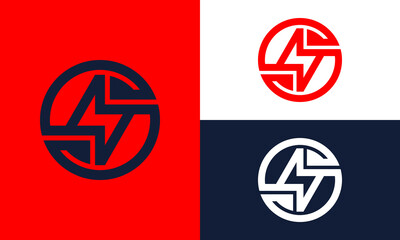 S logo with thunder sign.