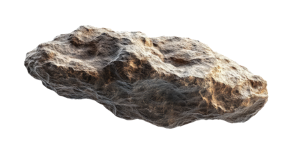 Natural rock and stone fragments on transparent background, cut out. Raw mineral pieces with detailed textures for digital compositing. Perfect for geology, design, and 3D rendering projects
