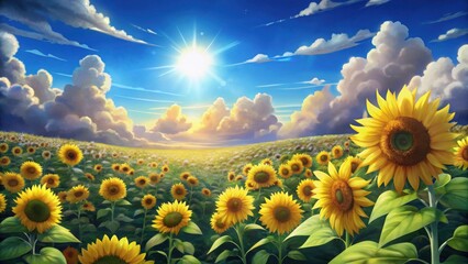 field of sunflowers