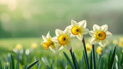 Obraz premium Daffodil flowers in the field