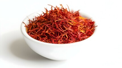 Fototapeta premium Close-up of a white bowl filled with bright red