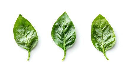 Obraz premium Fresh curry leaves isolated on white background