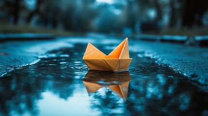 Paper Boat on Water
