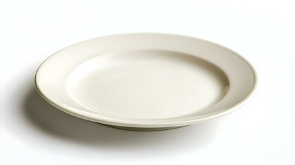 Plate with lard on white background